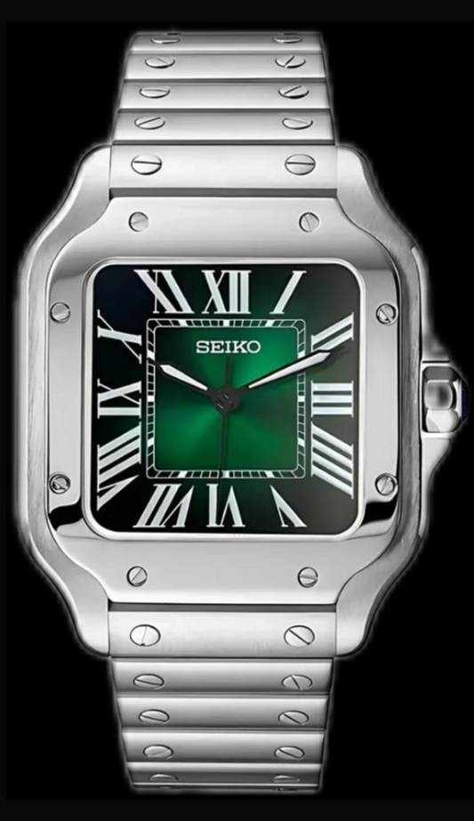 Seiko Mod Santos Green Edition