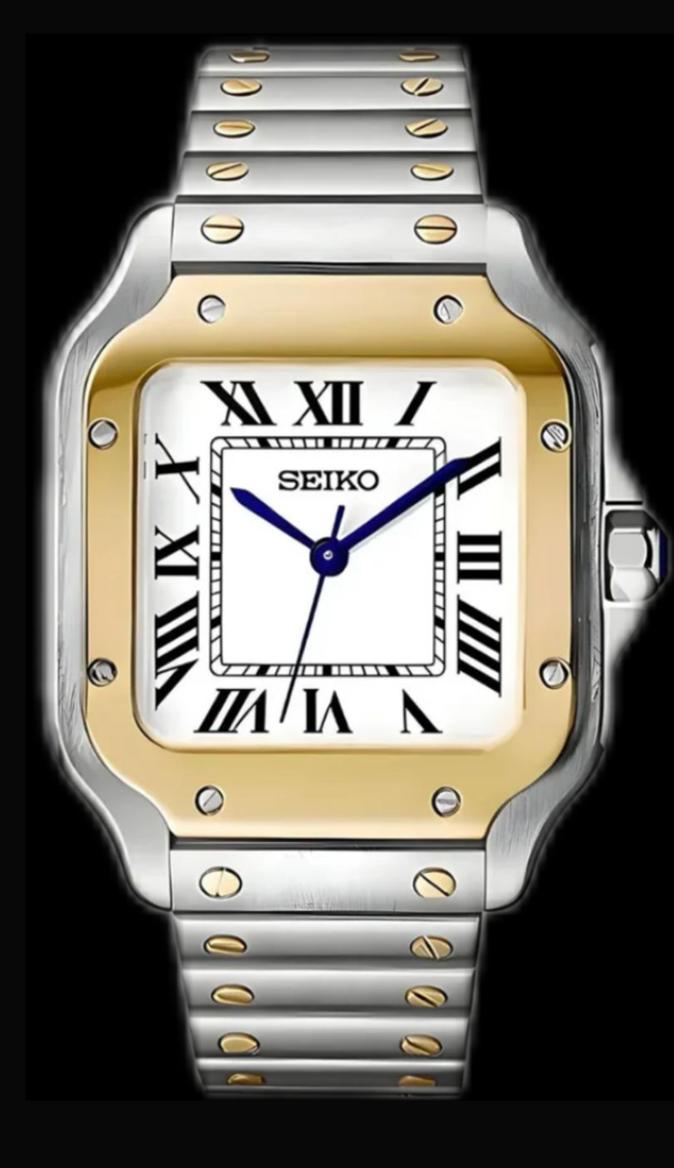 Seiko Mod Santos Gold Edition