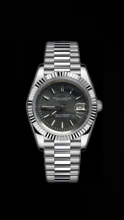 SeikoMod Dial Grey Datejust Presidential